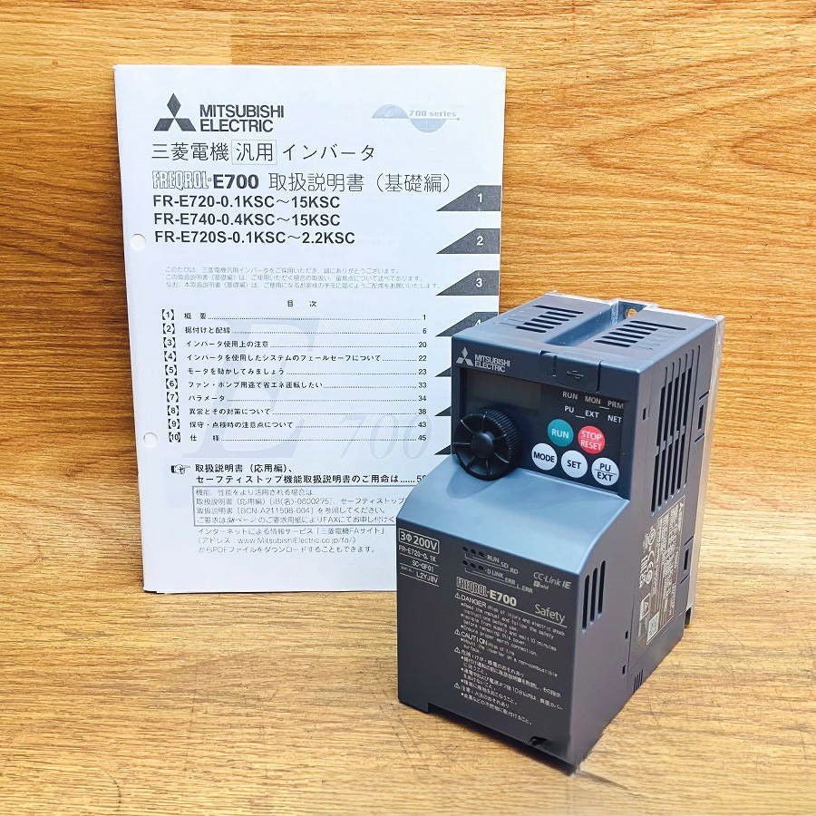 MITSUBISHI ELECTRIC/三菱電機 FR-E720-0.1KSC-GF01 0.1kW インバータ