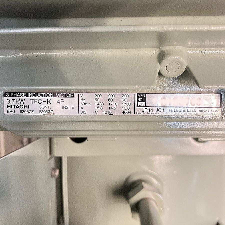 HITACHI/日立 3.7OP-8.5TA6 3.7kW/5馬力 レシプロコンプレッサー