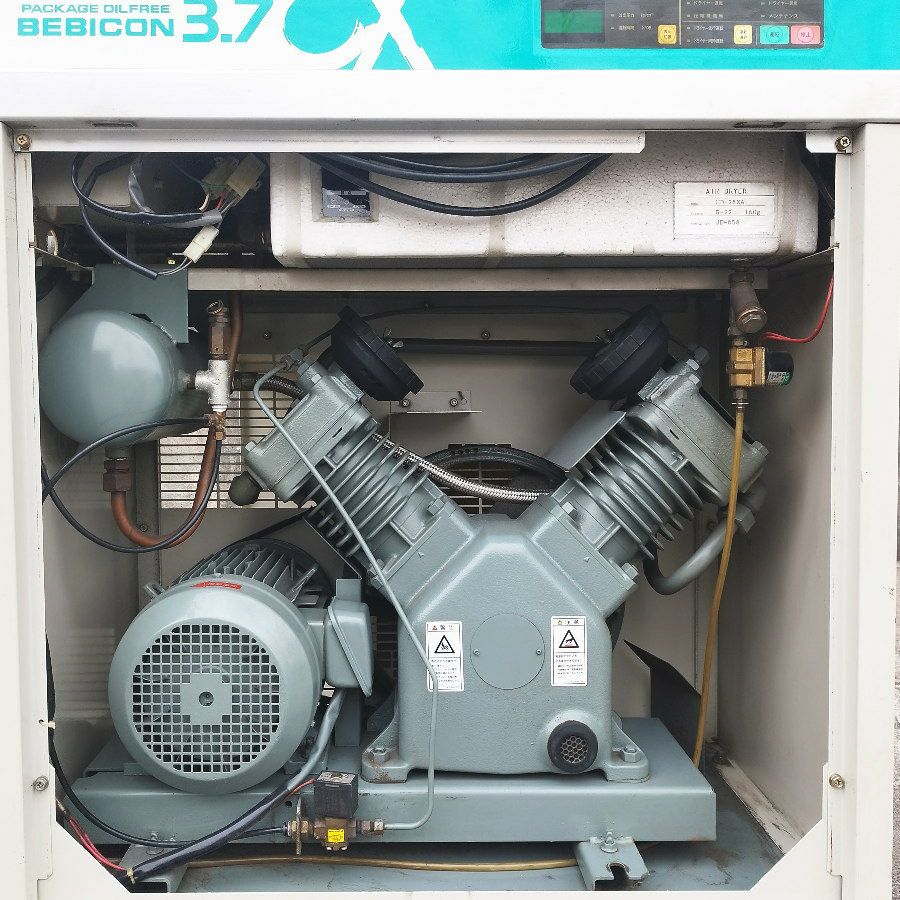 HITACHI/日立 POD-3.7CX6 5馬力/3.7kW オイルフリーパッケージ
