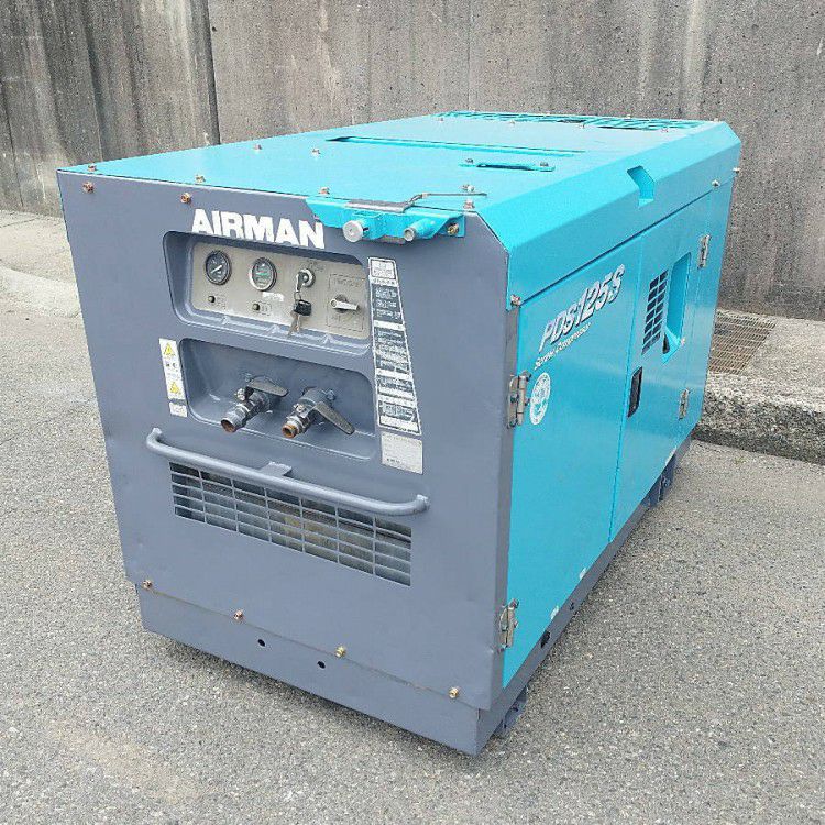 鹿児島発　北越工業　エアーマン　スクリューコンプレッサーPDS125　ディーゼル　セル AIRMAN/北越工業 PDS125S 35馬力 エンジンコンプレッサー | 機械工具の