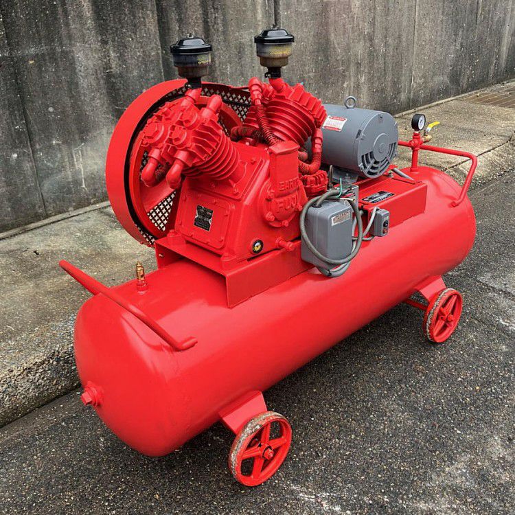 コンプレッサー　　富士コンプレッサー製作所　　OUH-5     レッド　　 Fuji/富士製作所 W-35 5馬力/3.7kW 中圧コンプレッサー | 機械工具の