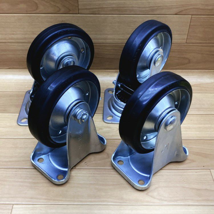 足場用NANSIN N ナンシン キャスター 4個セット M-150 ローリングタワー 4個セット nansin/ナンシン M-150/R-150 キャスター ゴム車輪 固定