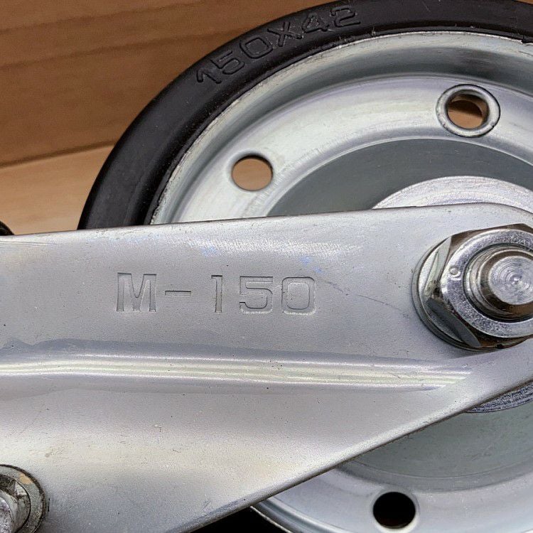 4個セット nansin/ナンシン M-150/R-150 キャスター ゴム車輪 固定 