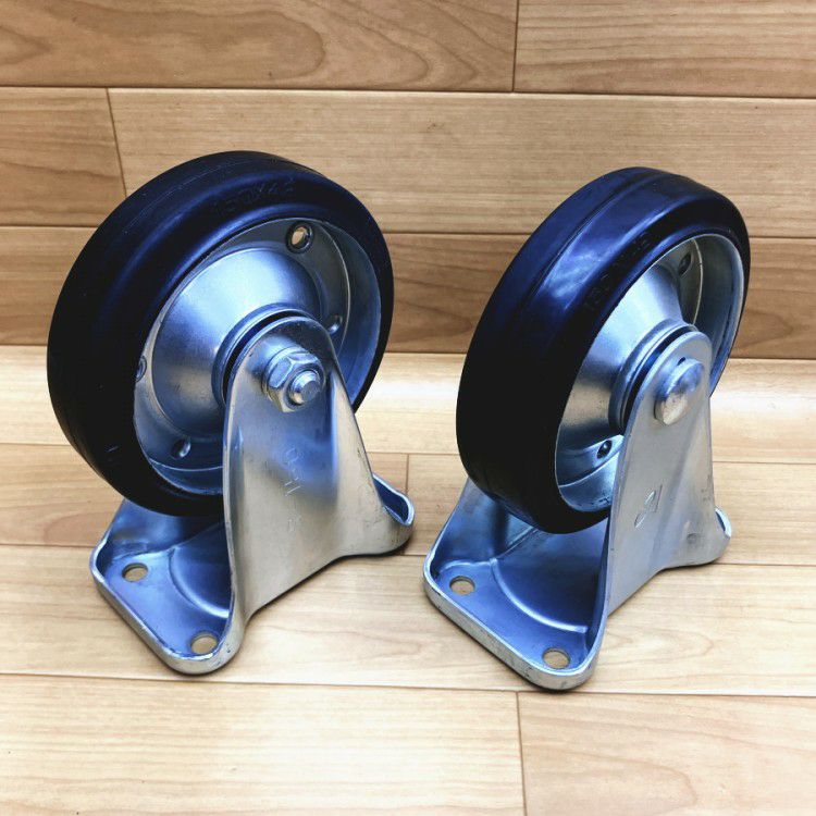 4個セット nansin/ナンシン M-150/R-150 キャスター ゴム車輪 固定 
