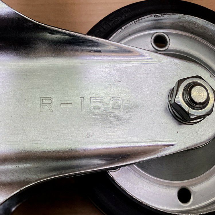 4個セット nansin/ナンシン M-150/R-150 キャスター ゴム車輪 固定 