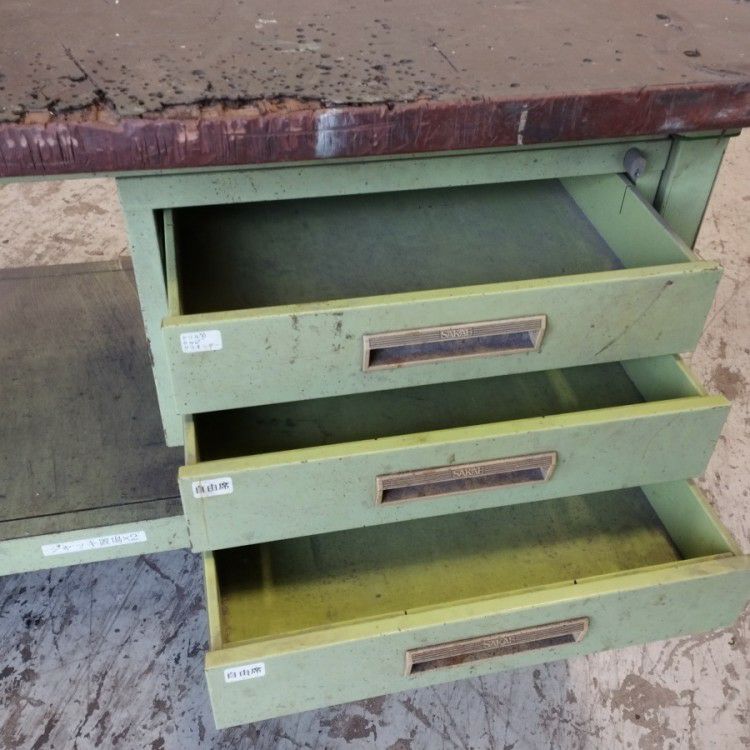 サカエ 中量作業台 1200×800×750mm キャスター付き 引き出し付き