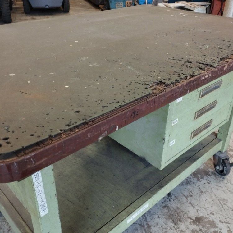 サカエ 中量作業台 1200×800×750mm キャスター付き 引き出し付き