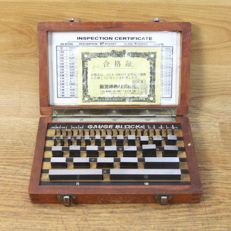 SK/新潟精機 GBS1-47(150804) ブロックゲージ 1級品 47個組 1.005