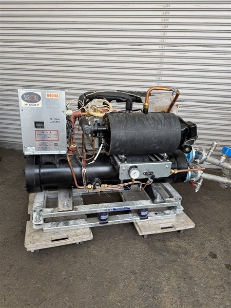 りょう出品 引取限定 日立 スクロール冷凍機 KX-R10W 水冷式 2020年製 125830
