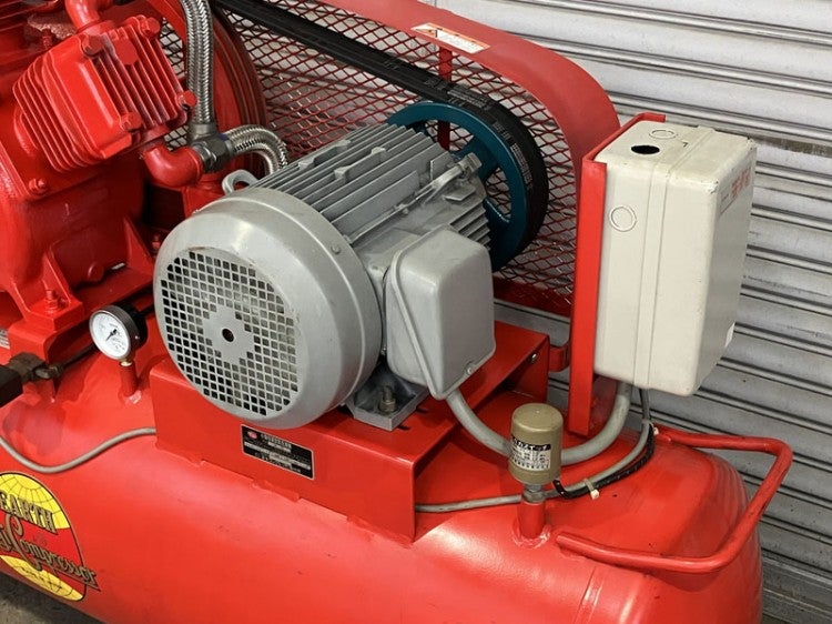 取り引き中　コンプレッサー 引取限定・大阪吹田・分解整備済】富士 中圧 7.5kW 10馬力 給油式