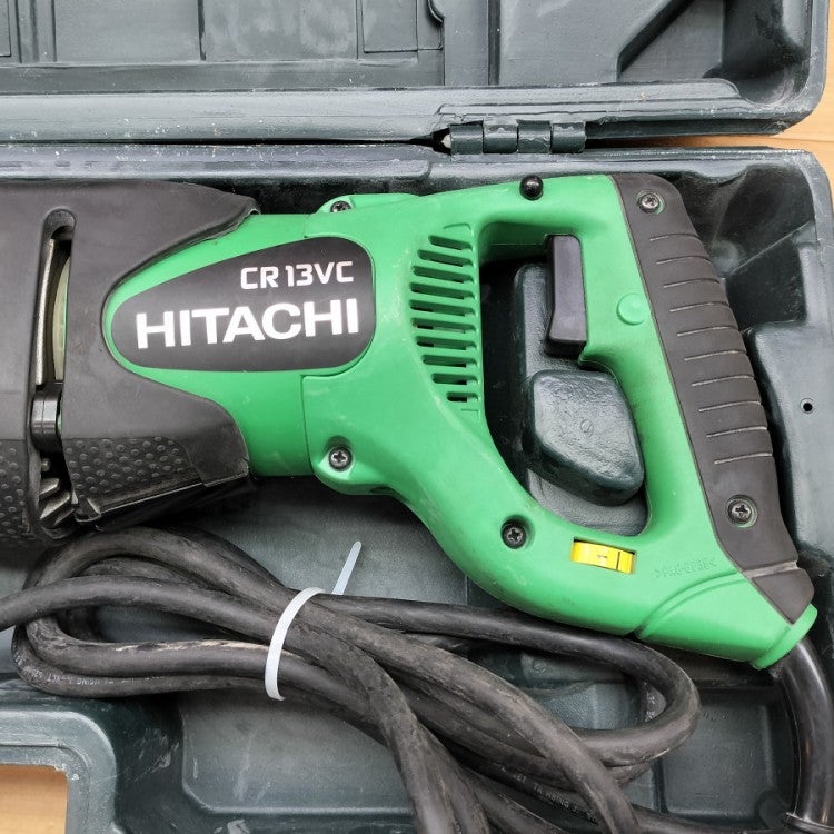 R1175 動作確認済み！ 日立 電子セーバソー CR13VC 取扱説明書付き！ HiKOKI（ハイコーキ） 電子セーバソー CR13VC ケース付 ダイヤル式無段