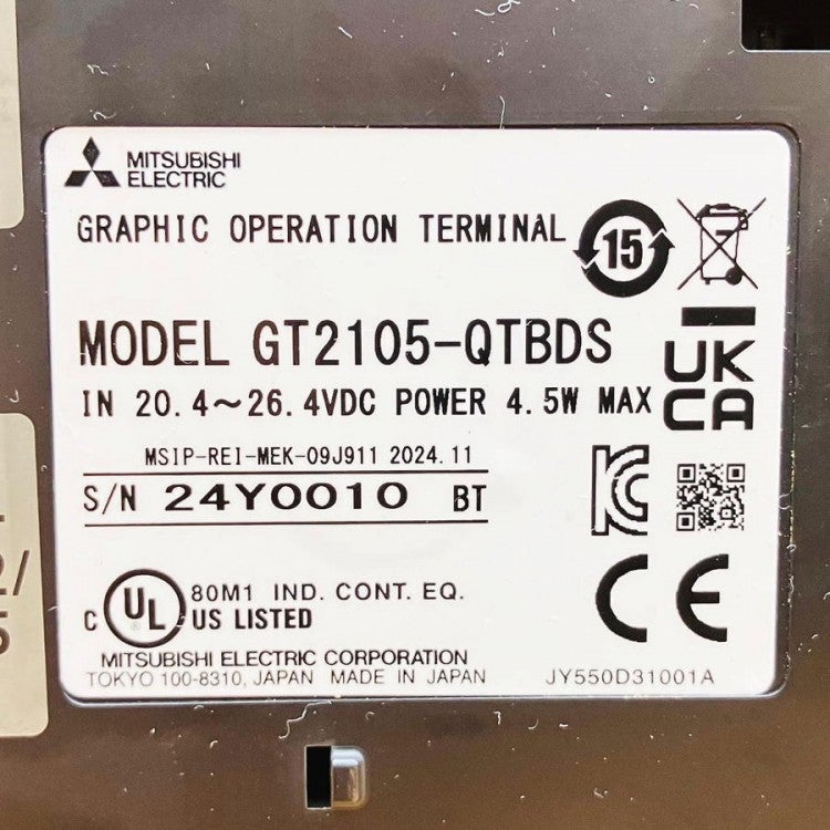 MITSUBISHI ELECTRIC/三菱電機 GT2105-QTBDS グラフィック