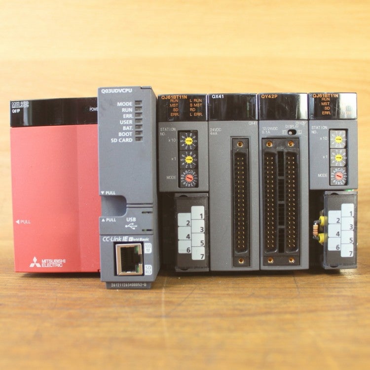 三菱 Q03UDVCPU/Q35B/Q61P/QJ61BT11N/QX41/QY42P CPUユニットセット