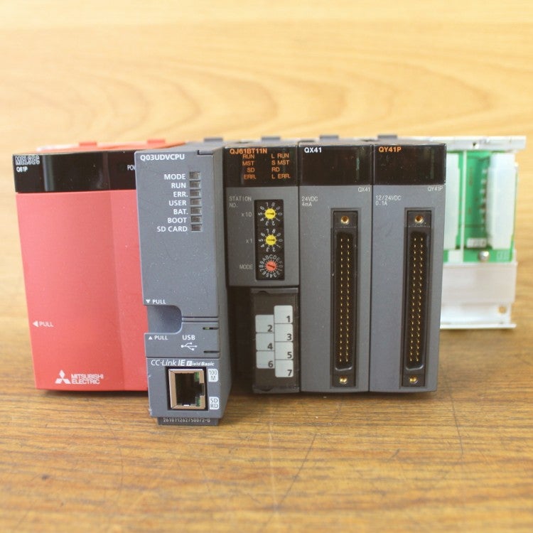 三菱 Q03UDVCPU/Q35B/Q61P/QJ61BT11N/QX41/QY41P CPUユニットセット