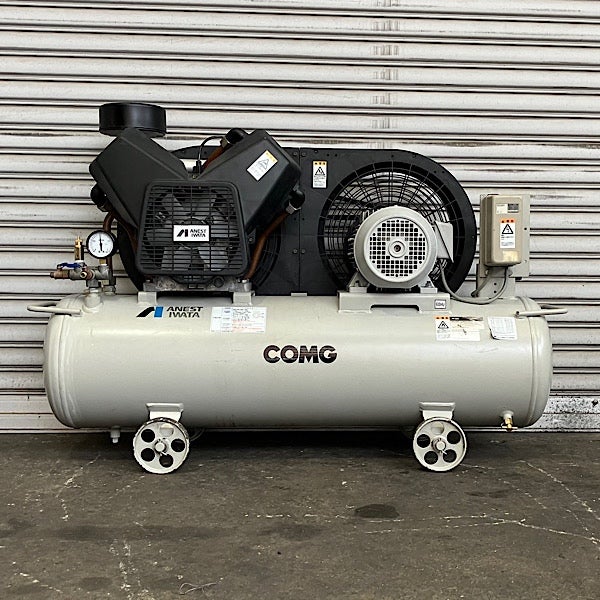 分解整備済み】アネスト岩田 2.2kW 3馬力 給油式レシプロ