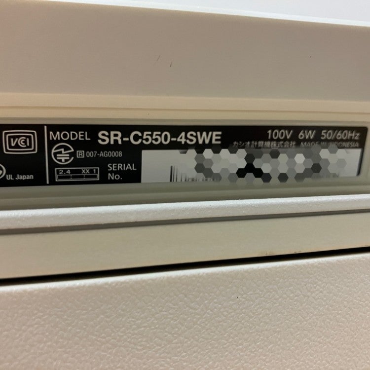 CASIO/カシオ 電子レジスター SR-C550-4SWE | 機械工具のMugendou