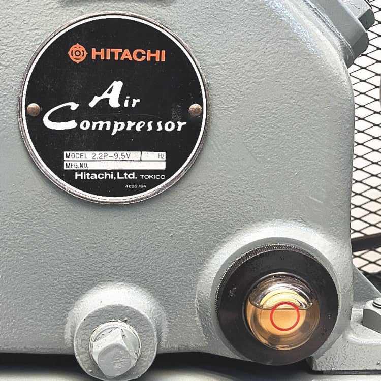 コムギ出品 HITACHI/日立 2.2P-9.5V6 2.2kW/3馬力給油式レシプロコンプレッサー