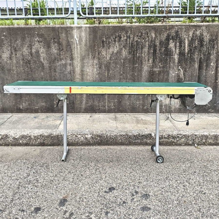 直接受渡]1)YUSHIN/ユーシン精機 MC-25-4 ベルトコンベア 単相100V 