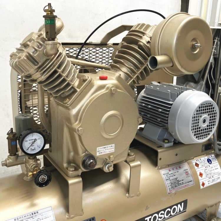 西芝電機/東芝 3馬力 レシプロコンプレッサー エアコンプレッサ SP106