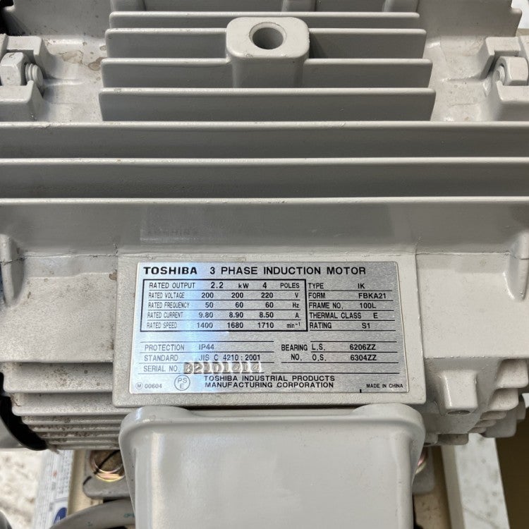 西芝電機/東芝 3馬力 レシプロコンプレッサー エアコンプレッサ SP106