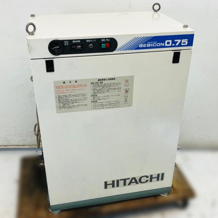HITACHI/日立産機 PB-0.75PSC6 1馬力パッケージレシプロコンプレッサー