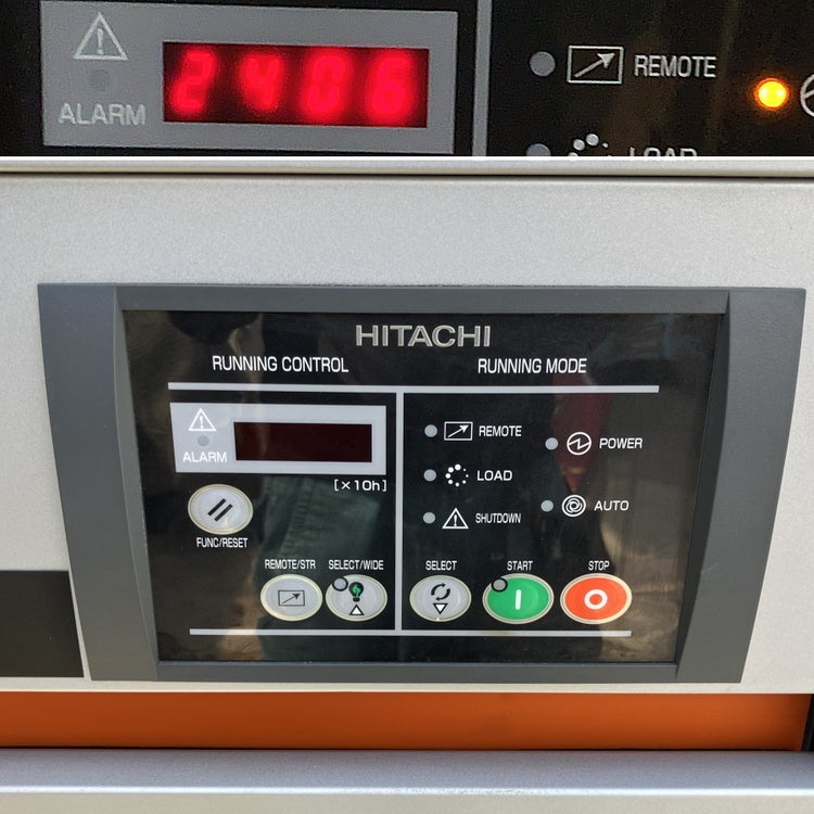 日立 10馬力 スクリューコンプレッサー 給油式 7.5kW エアコンプレッサ