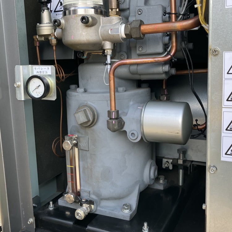 日立 10馬力 スクリューコンプレッサー 給油式 7.5kW エアコンプレッサ