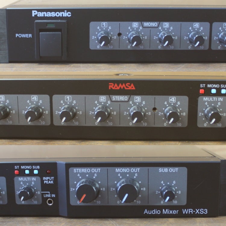 Panasonic/RAMSA WR-XS3 オーディオミキサー 会議室 視聴覚室 多目的