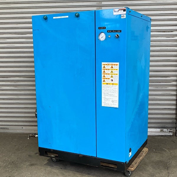 分解整備済み】富士コンプレッサー製作所 7.5kW 10馬力 給油式