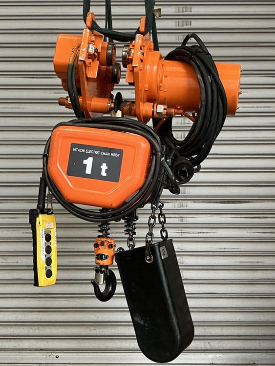 HITACHI/日立産機 1t 3m 電動チェーンブロック 電動トロリ付 1S-1ET2