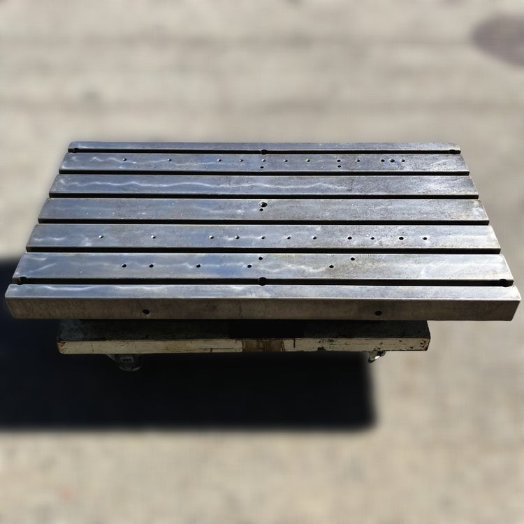 マシニング用 サブテーブル 1100×600×73mm T溝付き T溝幅18mm 補助