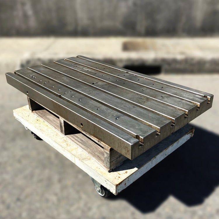 マシニング用 サブテーブル 1100×600×73mm T溝付き T溝幅18mm 補助